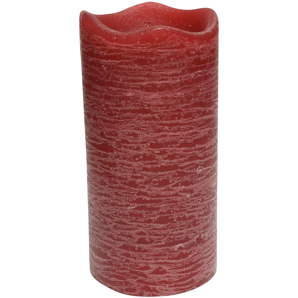 Inglow Tall Flameless Rustic Pillar Citrus Sage Scented Candle - Image 3